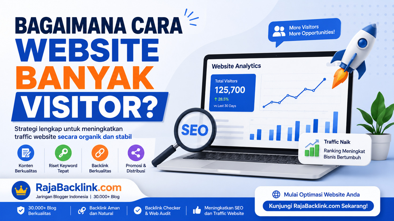 bagaimana website banyak visitor